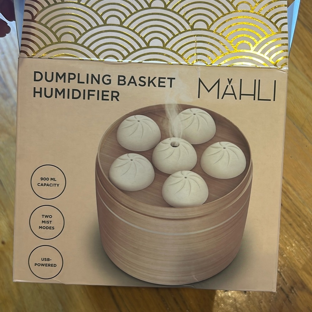 Mahli Dumpling Basket Humidifier 900 ML Cap. 2 Mist Modes USB Powered Quiet
